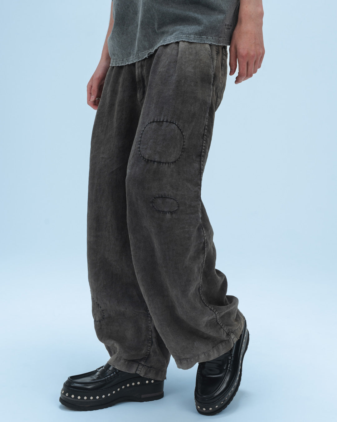 SPECIAL ITEM RELEASE: [SULFUR DYED REMAKE LINEN WIDE EASY PANTS BLACK]