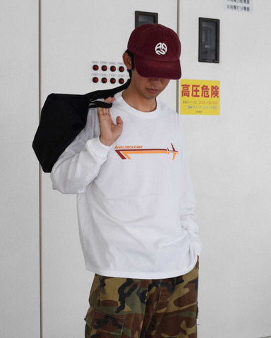 ANACHRONORM LATB ロングスリーブTシャツ ホワイト | 5.6oz 天竺 ヘビーウェイト ワンウォッシュ バンドTシャツ