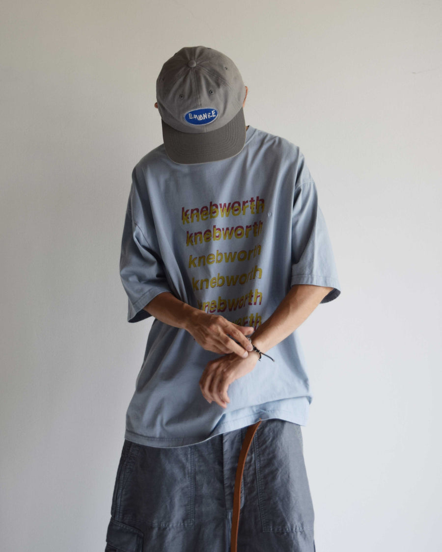 ANACHRONORM グラデーション プリント ショートスリーブTシャツ サックス | 5.6oz 天竺 ヘビーウェイト ワンウォッシュ グラデーションプリント 90sカルチャー