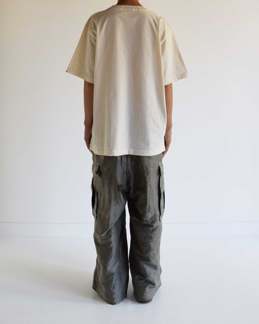 ANACHRONORM ANSE サイドベンツ ショートスリーブTシャツ ナチュラル | 18/1 COTTON USA認証 米綿 ANACHRONORMオリジナルファブリック リジット サステナブル