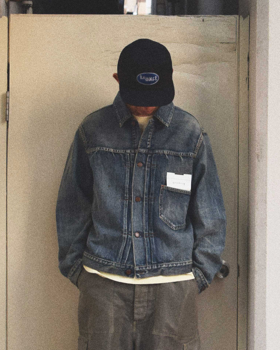 ANACHRONORM フロントタック デニムジャケット インディゴ 5年ウォッシュ | 12.5oz セルビッチデニム 70502XX 1stタイプ エイジング加工 アタリ 日本製