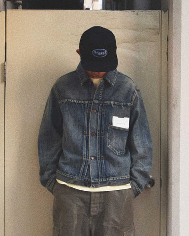 ANACHRONORM フロントタック デニムジャケット インディゴ 5年ウォッシュ | 12.5oz セルビッチデニム 70502XX 1stタイプ エイジング加工 アタリ 日本製