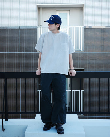 ANACHRONORM ピグメントダイ ポケット 半袖Tシャツ ベージュ | 特殊顔料染め コットン天竺 オリジナルカラー 日本製