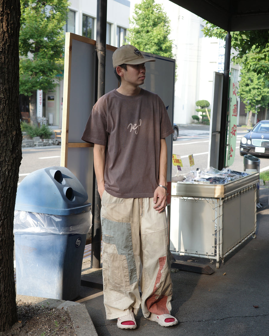 ANACHRONORM REF プリントTシャツ チャコール | 5.6oz天竺 顔料染め REFプリント ライフスタイル 日本製