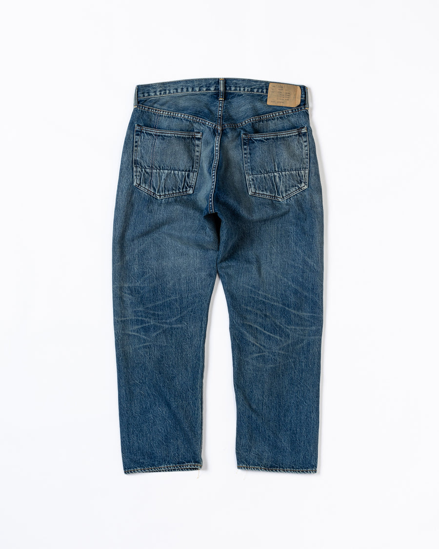 ANACHRONORM レギュラーテーパード 5Pパンツ インディゴ 5年ウォッシュ | 12.5oz セルビッチデニム エイジング加工 アタリ 日本製