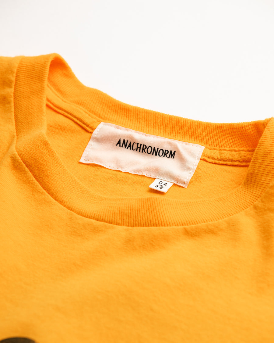 ANACHRONORM サブメッセージ ロングスリーブTシャツ イエロー | GILDAN 6.0oz オープンエンド糸 ワンウォッシュ カスレ刷り インディーレーベル YES I'M LONELY