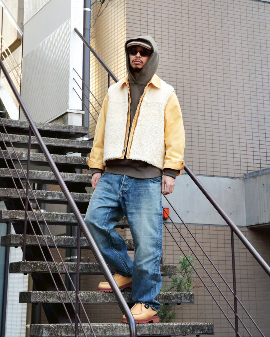ANACHRONORM レギュラーテーパード 5Pパンツ インディゴ 5年ウォッシュ | 12.5oz セルビッチデニム エイジング加工 アタリ 日本製