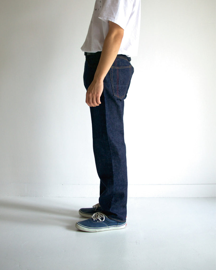 ANACHRONORM CONTEXT-004 ダブルヨーク スリム 5Pパンツ ワンウォッシュ | 13oz セルビッチデニム 旧式力織機 テーパード アイアンパーツ 経年変化 日本製