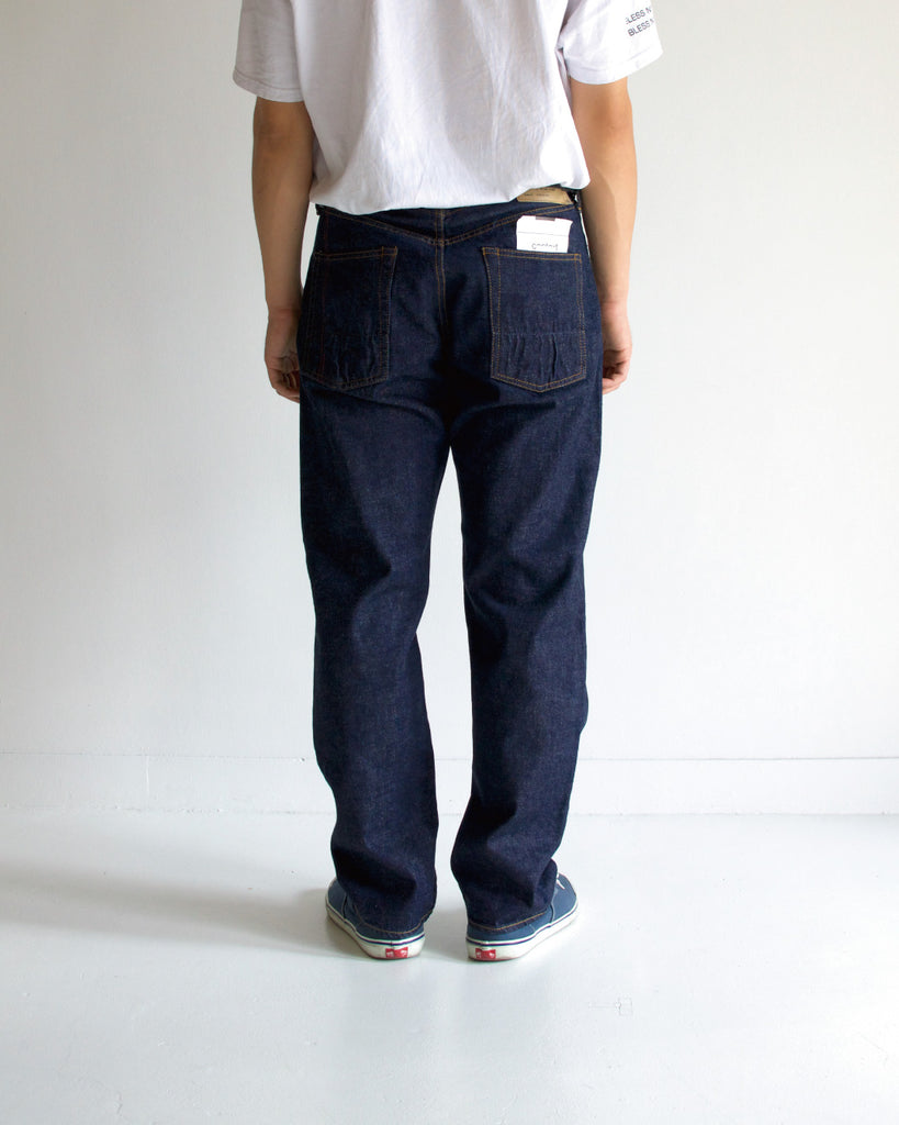 ANACHRONORM CONTEXT-004 ダブルヨーク スリム 5Pパンツ ワンウォッシュ | 13oz セルビッチデニム 旧式力織機 テーパード アイアンパーツ 経年変化 日本製