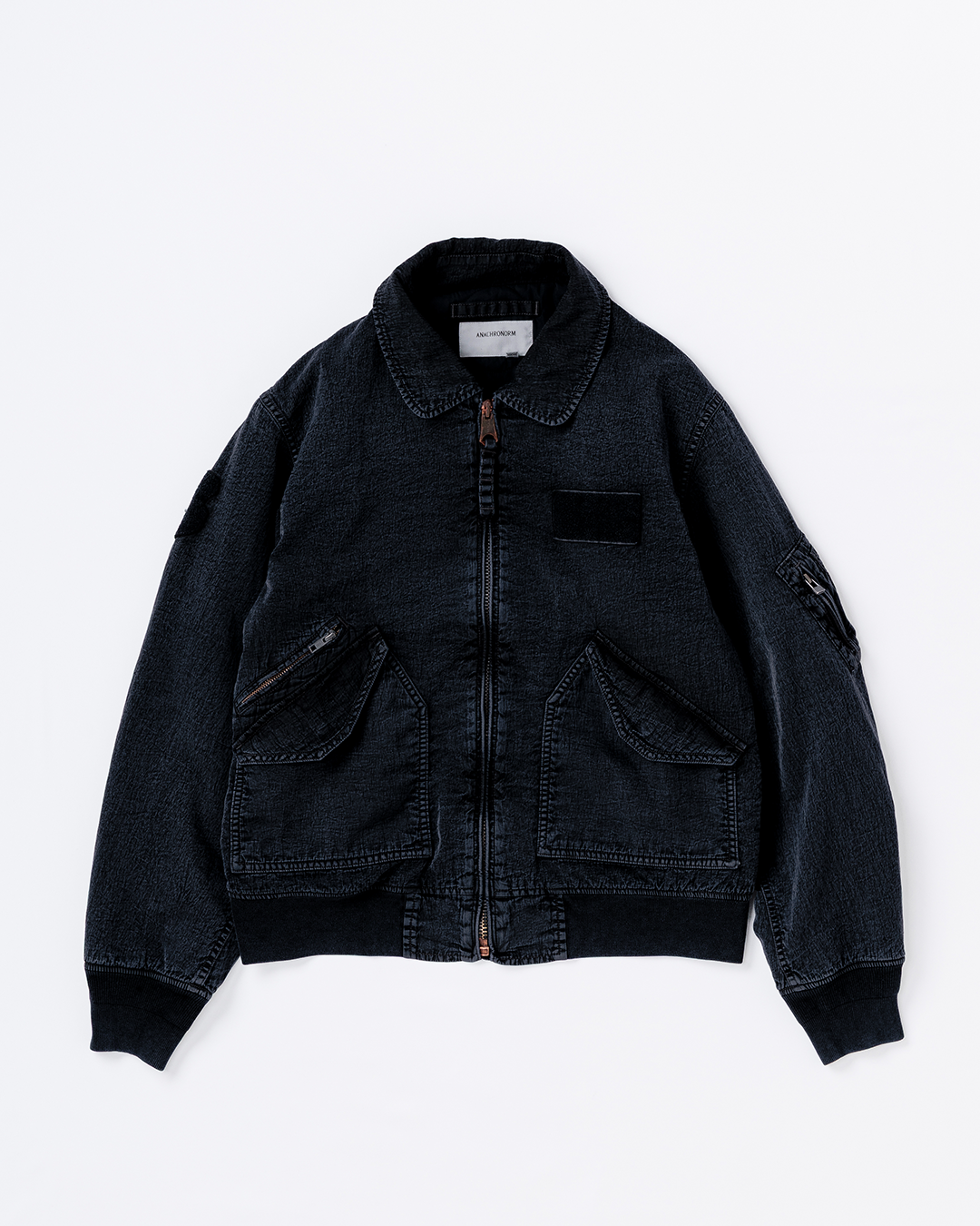 SHADED NYLON FLIGHT JACKET DARK NAVY