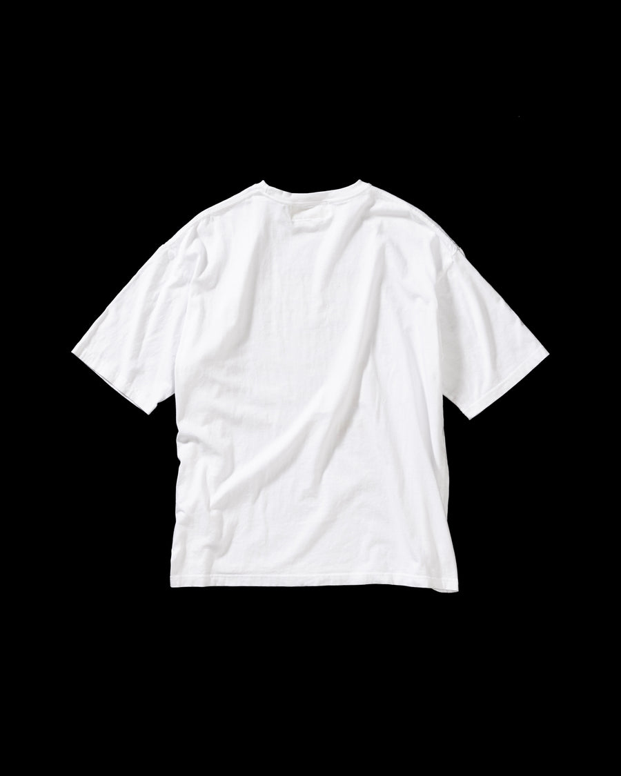 ANACHRONORM グラデーション プリント ショートスリーブTシャツ ホワイト | 5.6oz 天竺 ヘビーウェイト ワンウォッシュ グラデーションプリント 90sカルチャー