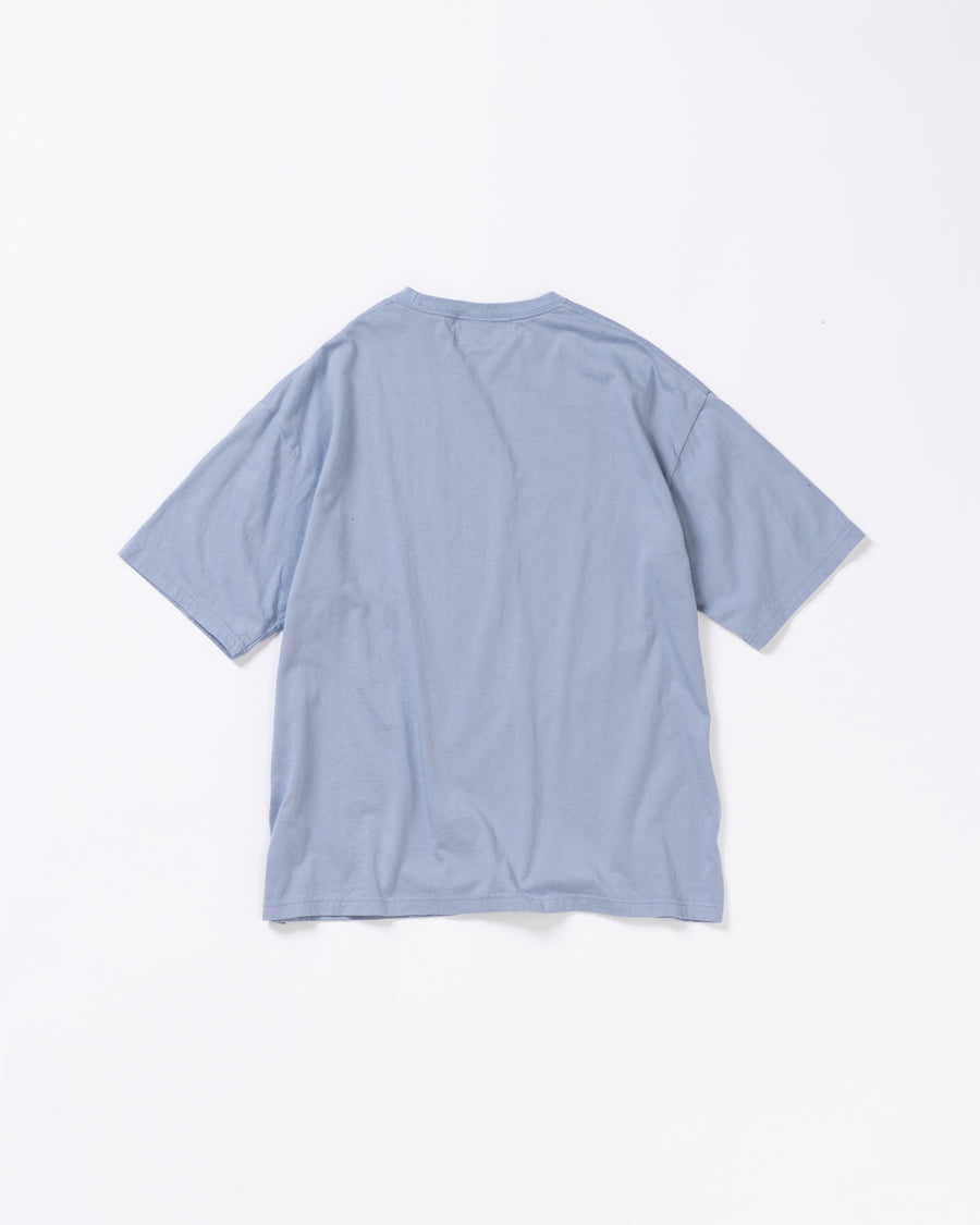 ANACHRONORM グラデーション プリント ショートスリーブTシャツ サックス | 5.6oz 天竺 ヘビーウェイト ワンウォッシュ グラデーションプリント 90sカルチャー