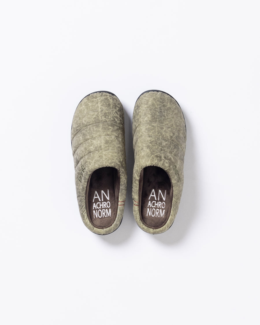 ANACHRONORM SUBU×ANACHRONORM ダートペイント ナイロンサンダル ベージュ | ナイロンオックス 顔料吹き付け加工 4層インソール 撥水 一点一点