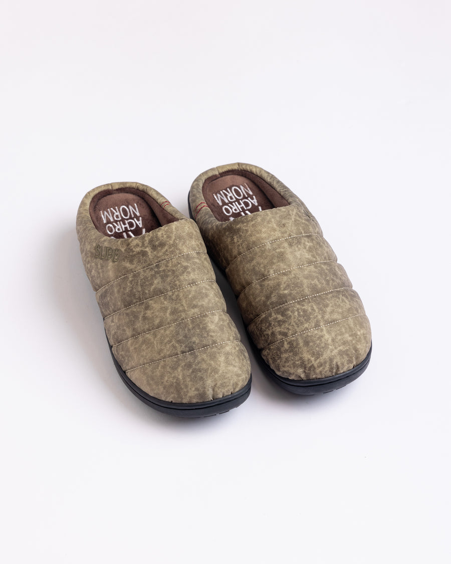ANACHRONORM SUBU×ANACHRONORM ダートペイント ナイロンサンダル ベージュ | ナイロンオックス 顔料吹き付け加工 4層インソール 撥水 一点一点