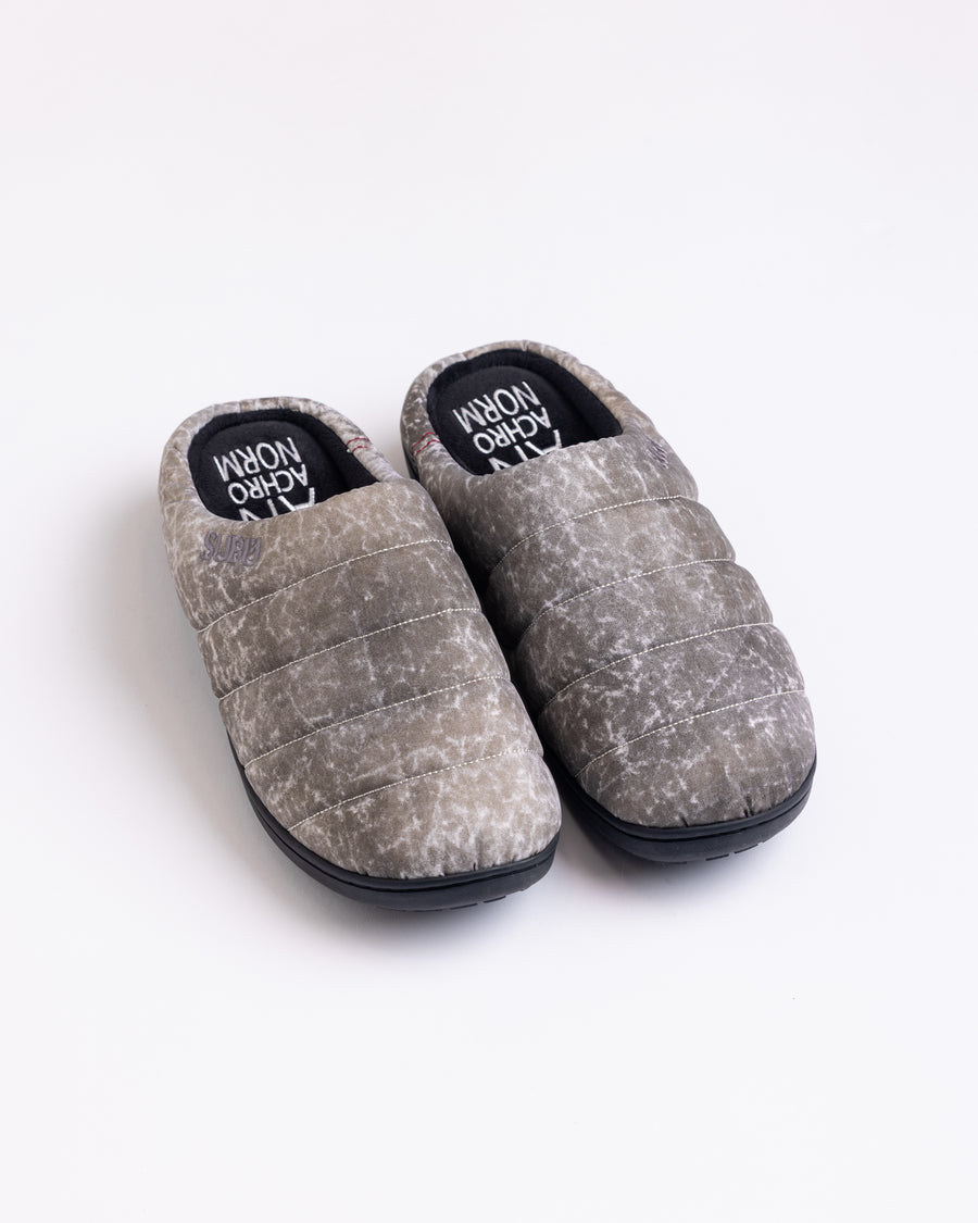 ANACHRONORM SUBU×ANACHRONORM ダートペイント ナイロンサンダル ホワイト | ナイロンオックス 顔料吹き付け加工 4層インソール 撥水 一点一点