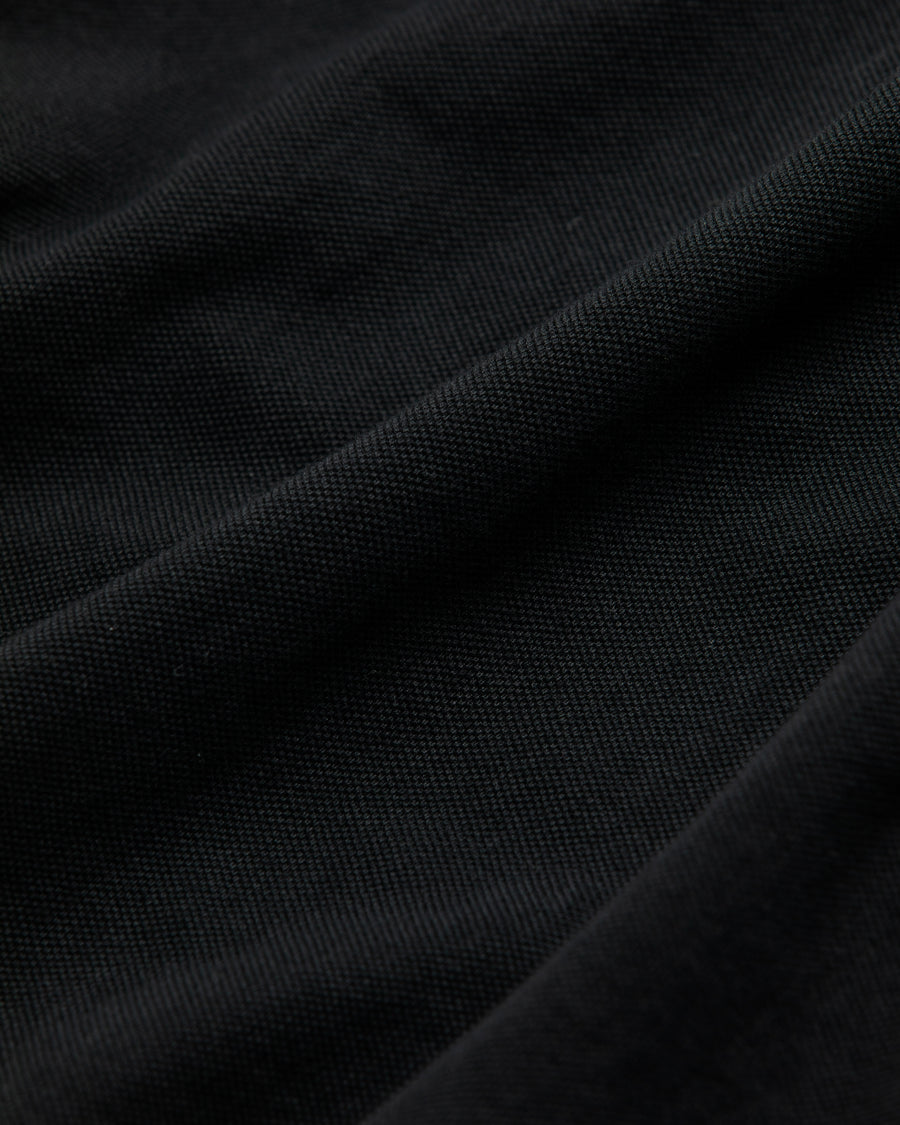 ANACHRONORM モスステッチ ポケット ロングスリーブTシャツ ブラック | 40/2カノコ 超長綿 硫化染め シルク光沢 ドレープ 日本製