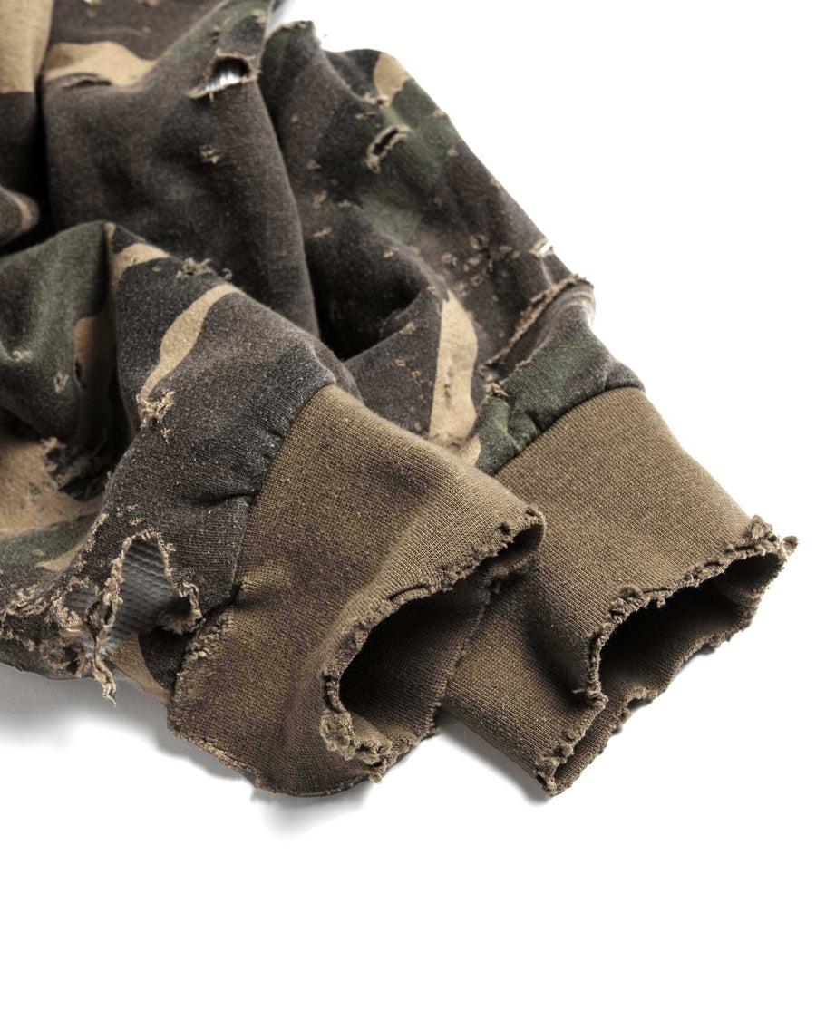 HARD DAMAGED INNER WAFFLE SWEAT PARKA WOODLAND