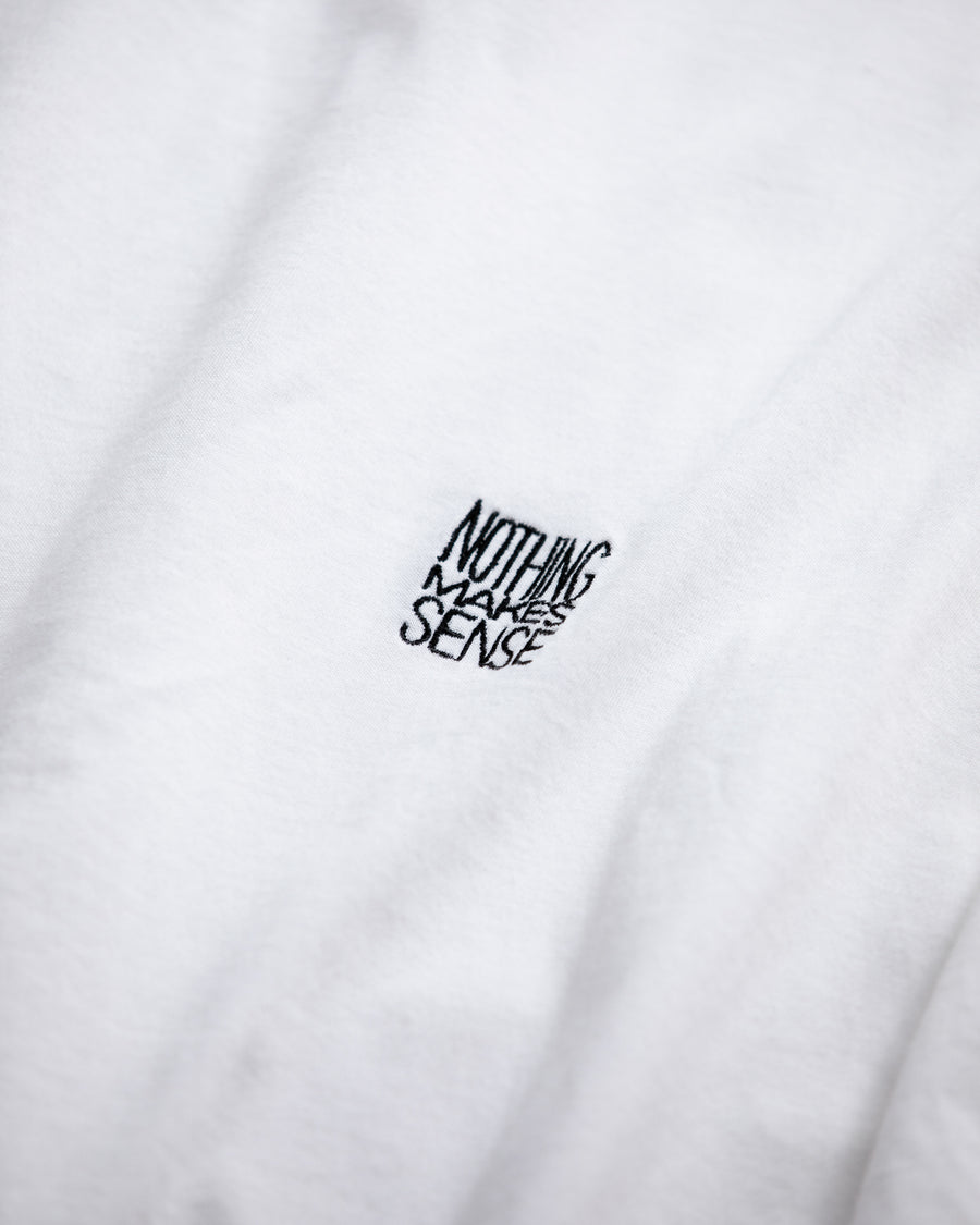 EMBROIDERY DAMAGED S/S T-S WHITE