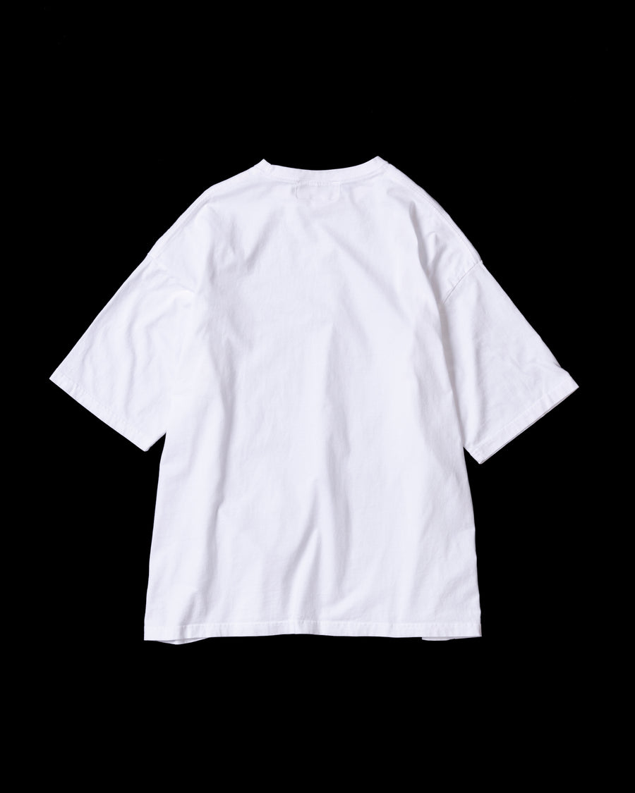 ANACHRONORM BALANCE カレッジプリント ショートスリーブTシャツ ネイビープリント | 5.6oz 天竺 ヘビーウェイト 特殊脱脂加工 ステンシルアート 守矢努 一点一点