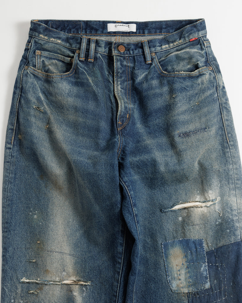 CONTEXT-003N 80's WIDE 5P DENIM PANTS <  8 colors >