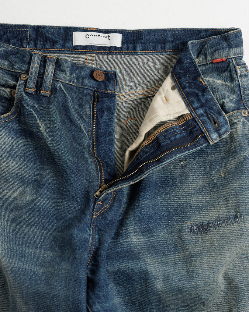CONTEXT-003N 80's WIDE 5P DENIM PANTS <  8 colors >