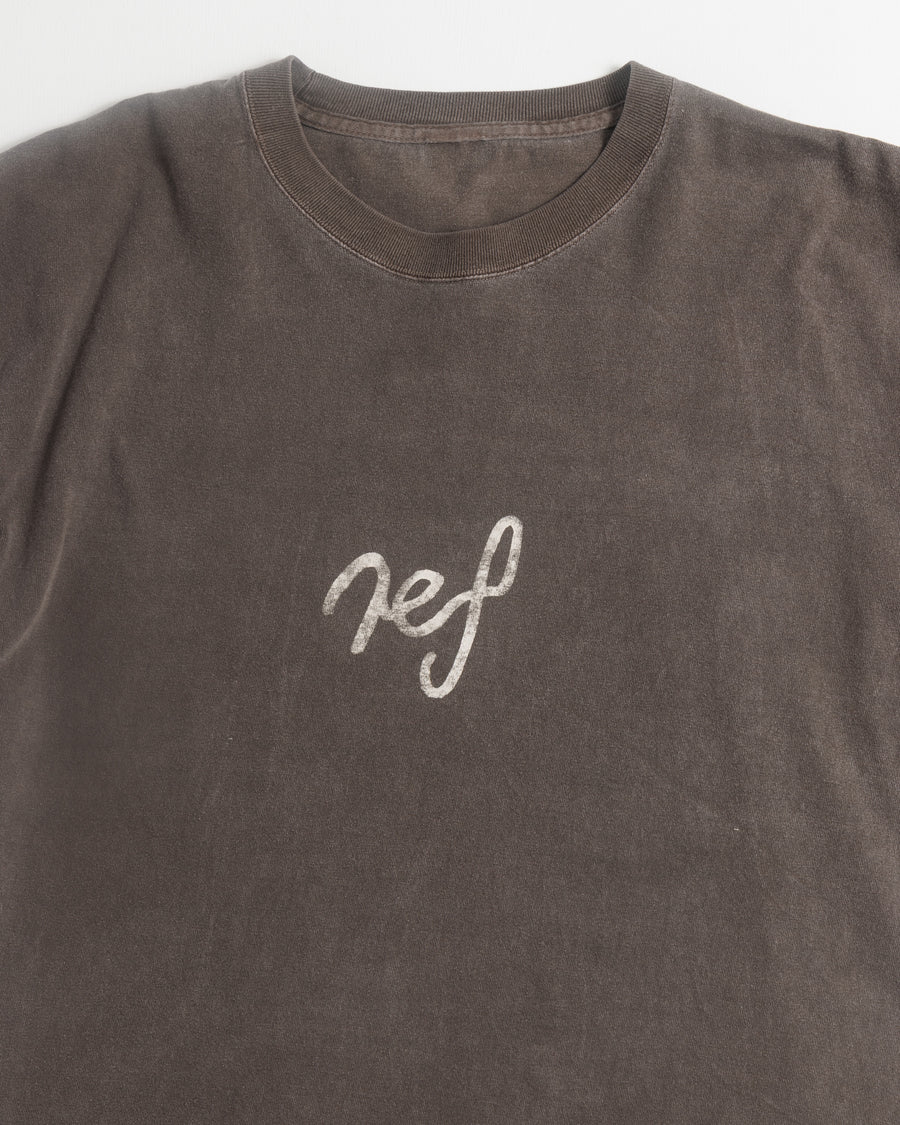 ANACHRONORM REF プリントTシャツ チャコール | 5.6oz天竺 顔料染め REFプリント ライフスタイル 日本製