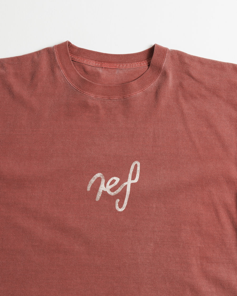 ANACHRONORM REF プリントTシャツ レッド | 5.6oz天竺 顔料染め REFプリント ライフスタイル 日本製