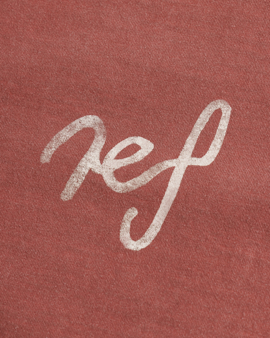 ANACHRONORM REF プリントTシャツ レッド | 5.6oz天竺 顔料染め REFプリント ライフスタイル 日本製
