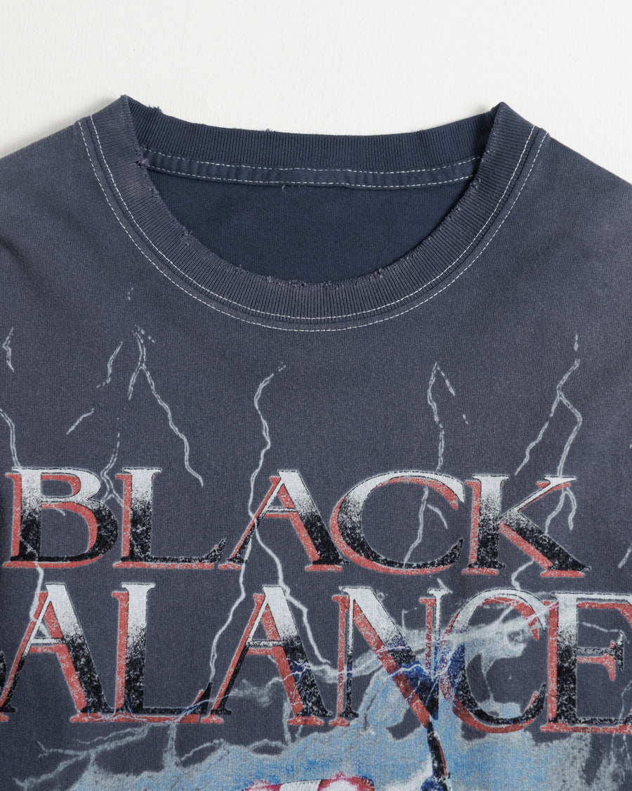 ANACHRONORM ダイド カスタムカー グラフィック ロングスリーブTシャツ ダスティネイビー | 5.6ozコーマ天竺 アメリカンカルチャーモチーフ 特殊染色 変色加工 一点一点