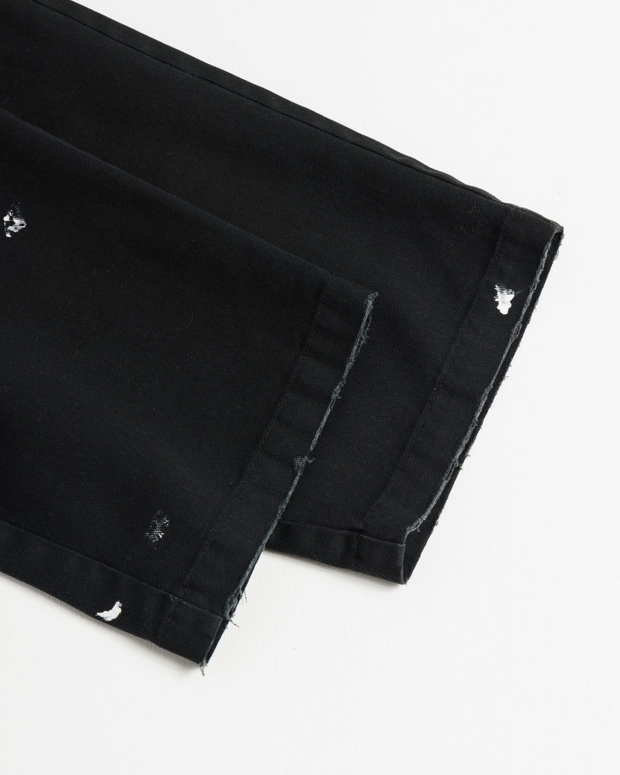 ANACHRONORM × Dickies フェイデッド 874 ワークパンツ ブラック | TCツイル ハードストーンウォッシュ リペアリメイク エイジング加工 日本製