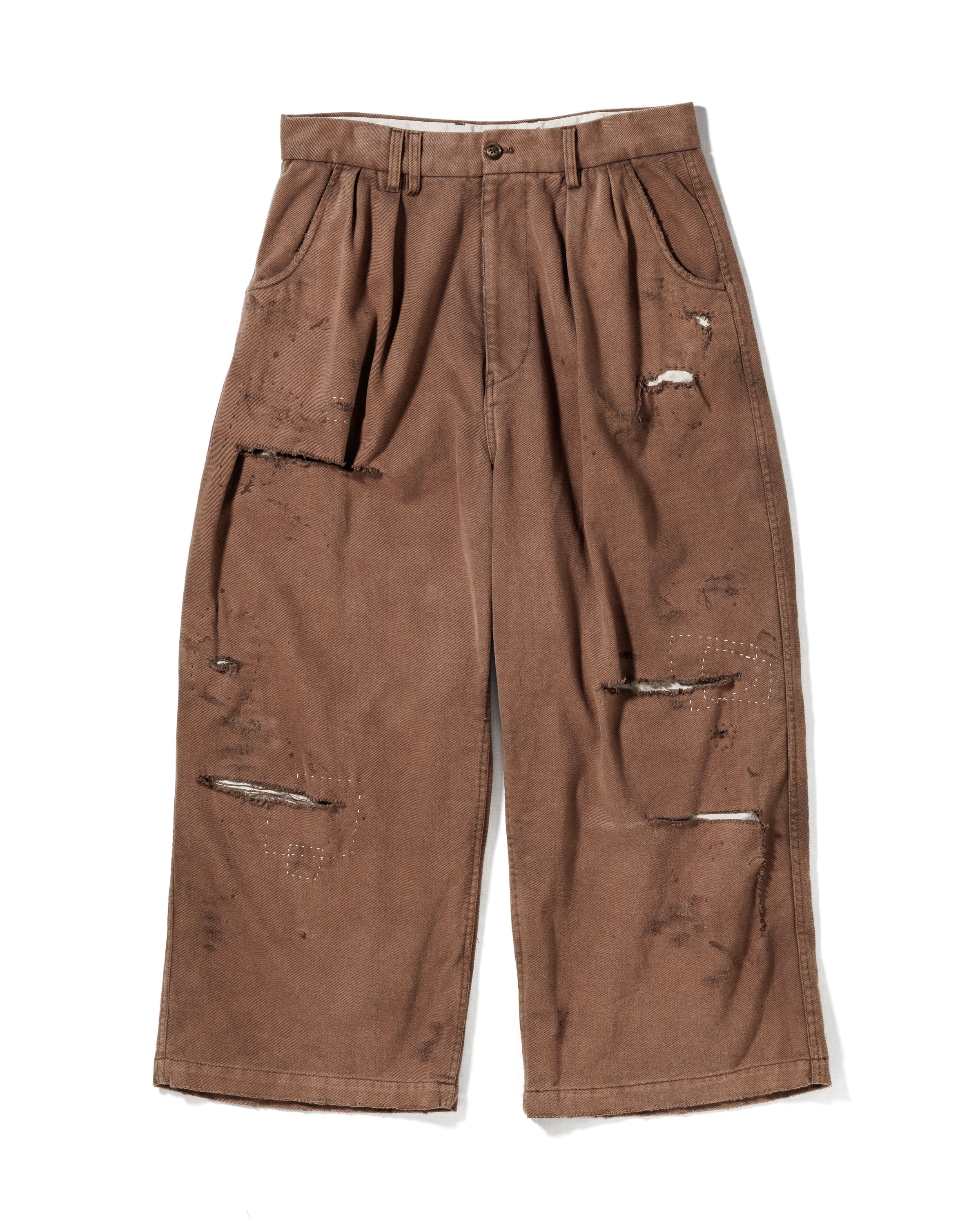 KERSEY TUCK WIDE PANTS SALMON