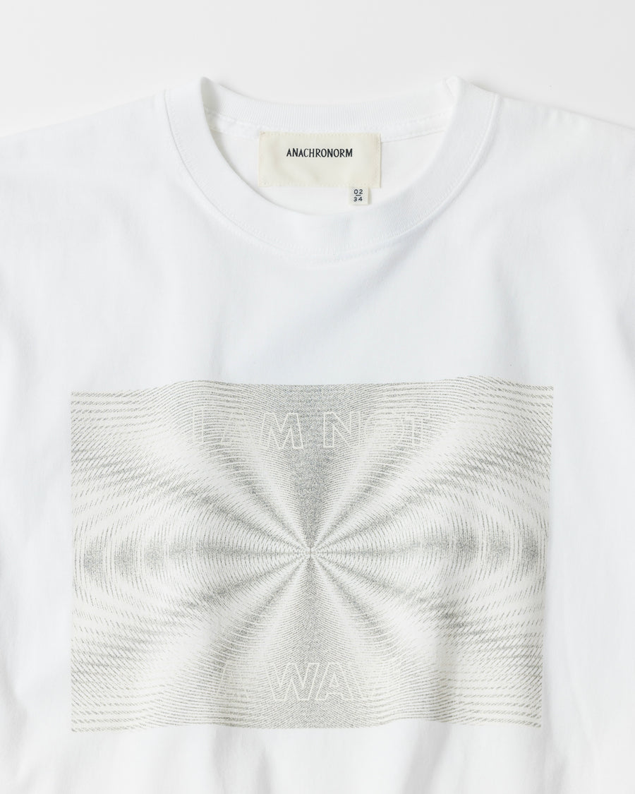 ANACHRONORM ソニックフォーム プリント 半袖Tシャツ ホワイト | 90年代 音楽カルチャー 音波 グラフィック コットン100%