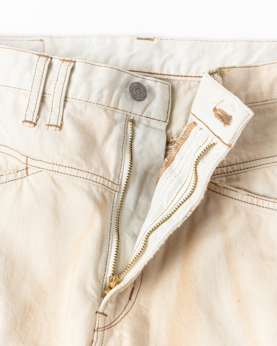 ANACHRONORM フロントヨーク デニムショーツ 生成り | 12oz ムラ糸デニム エイジング加工 アタリ ストリート 日本製