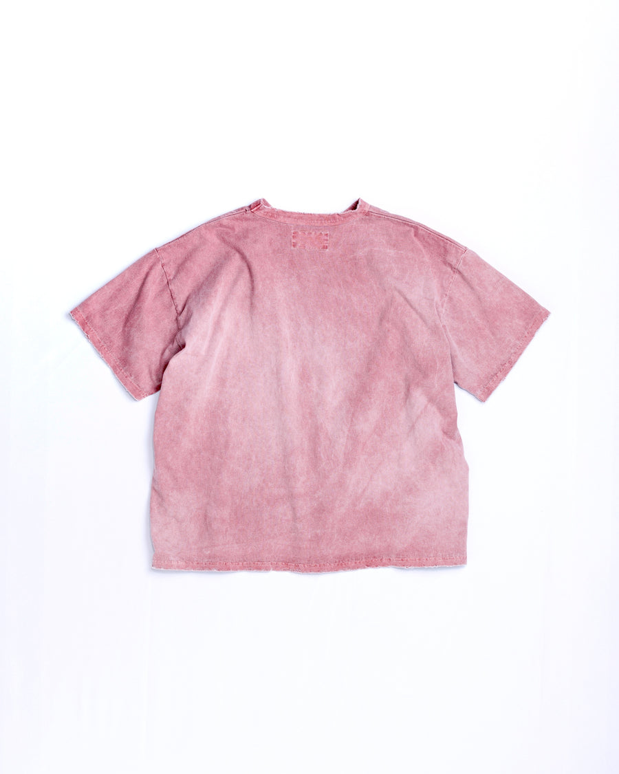 ANACHRONORM ピグメントダイ ポケット 半袖Tシャツ レッド | 特殊顔料染め コットン天竺 オリジナルカラー 日本製