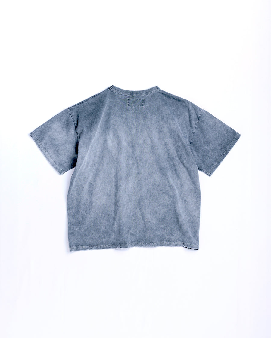ANACHRONORM ピグメントダイ ポケット 半袖Tシャツ ブラック | 特殊顔料染め コットン天竺 オリジナルカラー 日本製