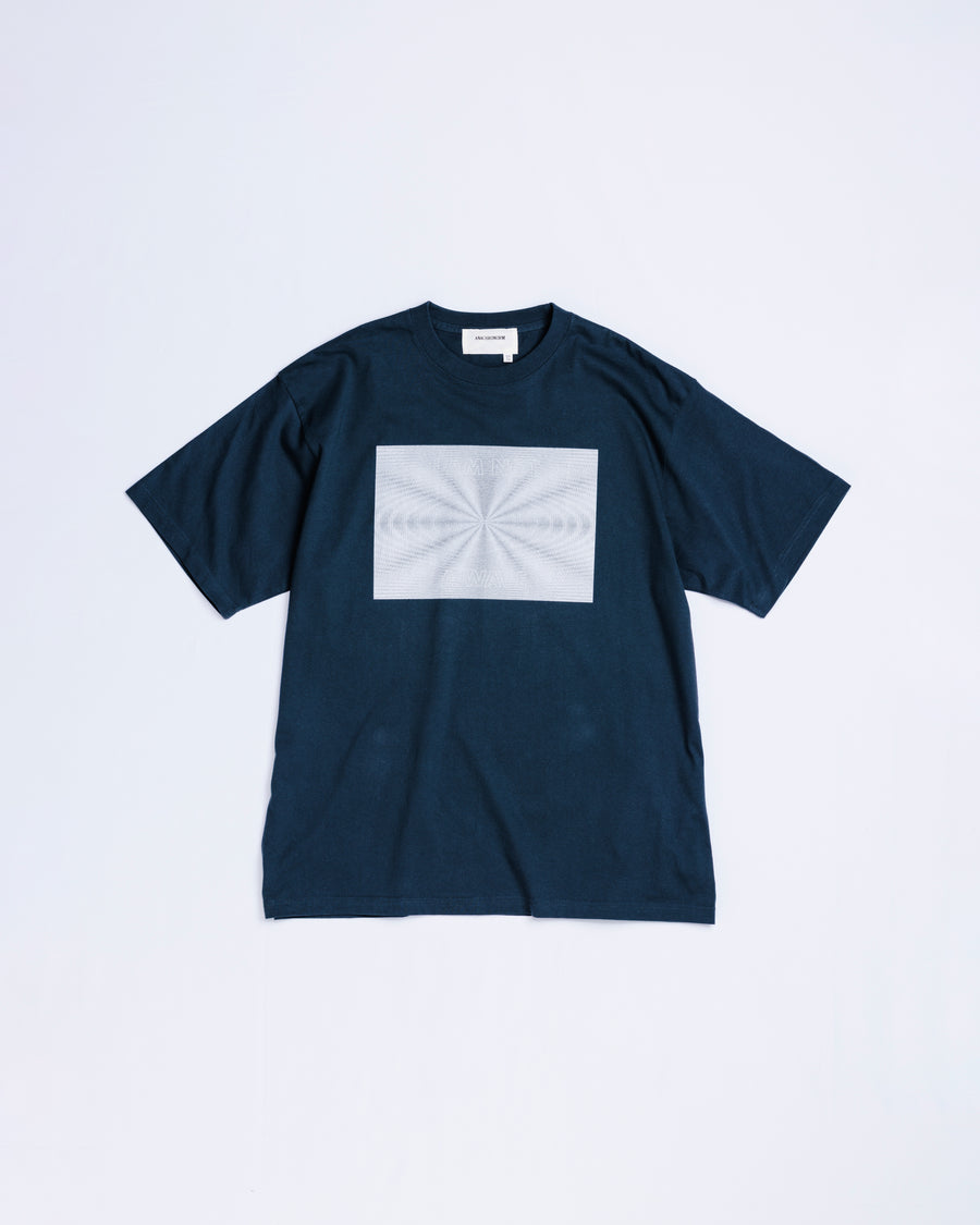 ANACHRONORM ソニックフォーム プリント 半袖Tシャツ スティール | 90年代 音楽カルチャー 音波 グラフィック コットン100%