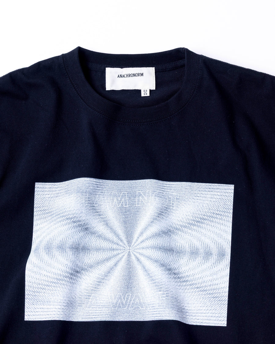 ANACHRONORM ソニックフォーム プリント 半袖Tシャツ ブラック | 90年代 音楽カルチャー 音波 グラフィック コットン100% 