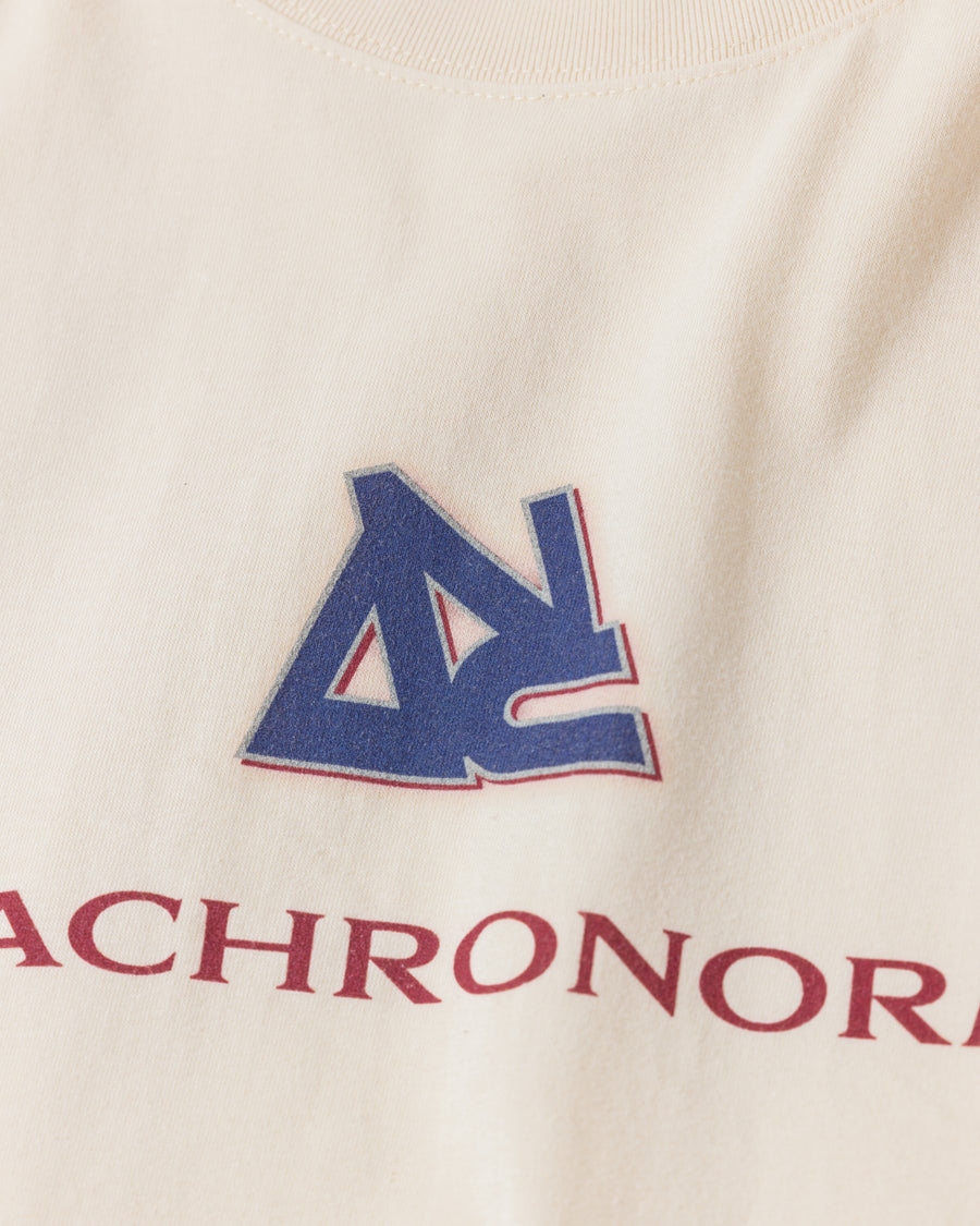 ANACHRONORM リワインドカルチャー ショートスリーブTシャツ オートミール | 6.2oz 天竺 コーマ糸 グラフィックプリント 90s音楽カルチャー 