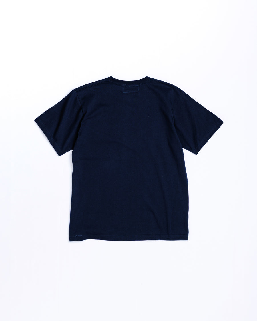 ANACHRONORM リワインドカルチャー ショートスリーブTシャツ ネイビー | 6.2oz 天竺 コーマ糸 グラフィックプリント 90s音楽カルチャー