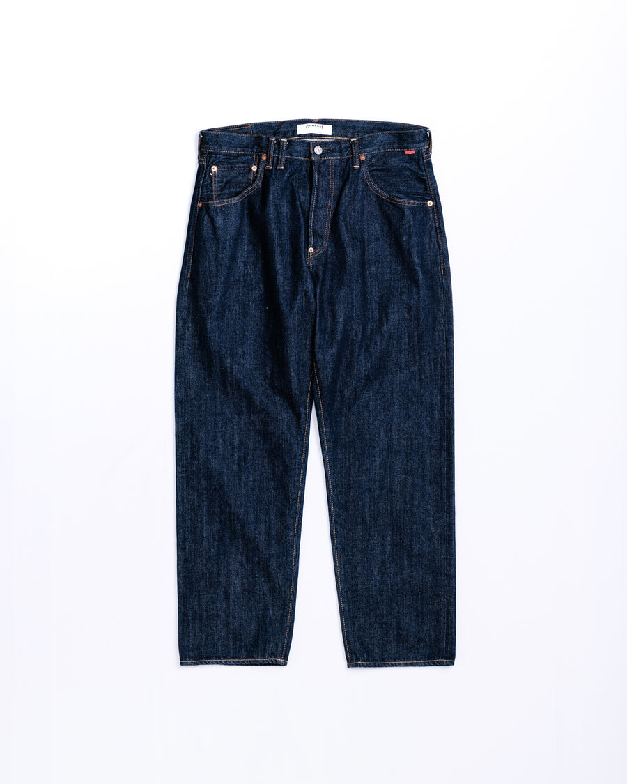 ANACHRONORM レギュラーテーパード 5Pパンツ インディゴ ワンウォッシュ | 12.5oz セルビッチデニム テーパードシルエット 日本製