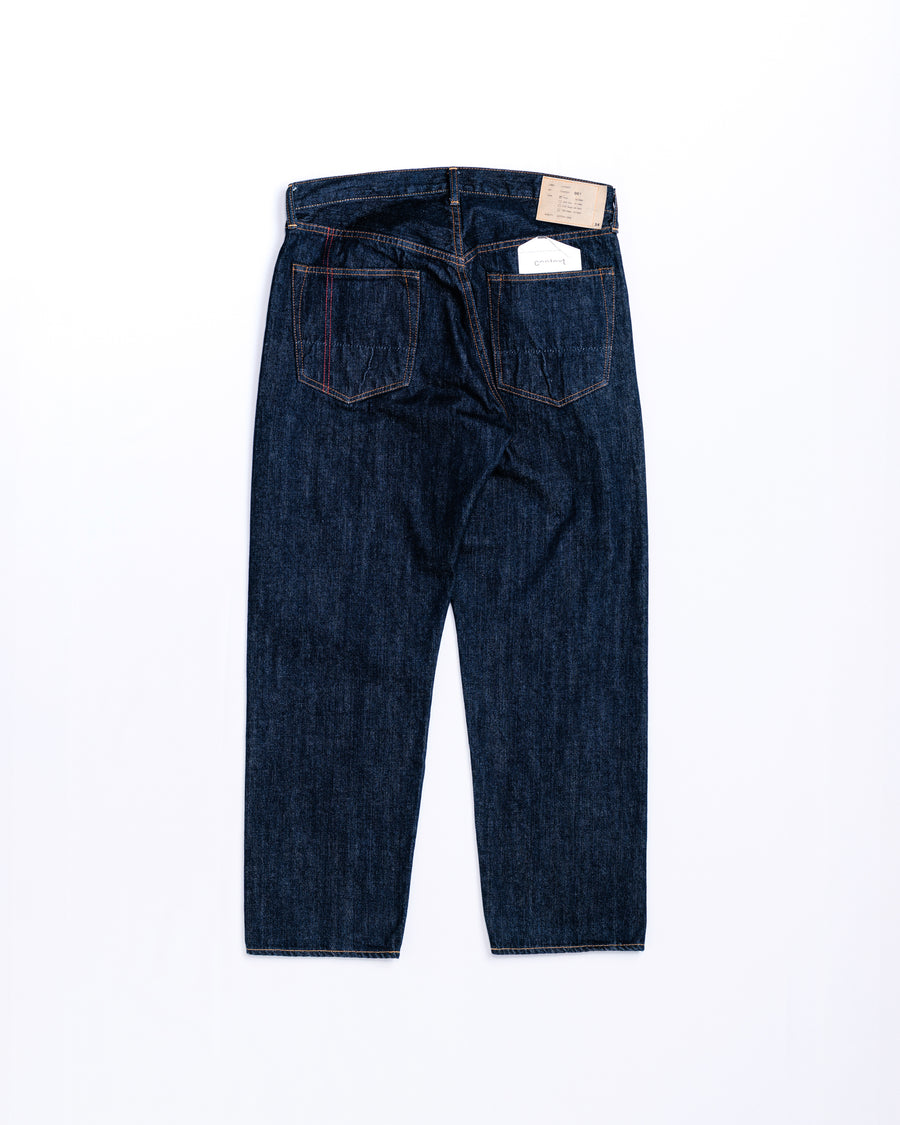 ANACHRONORM レギュラーテーパード 5Pパンツ インディゴ ワンウォッシュ | 12.5oz セルビッチデニム テーパードシルエット 日本製