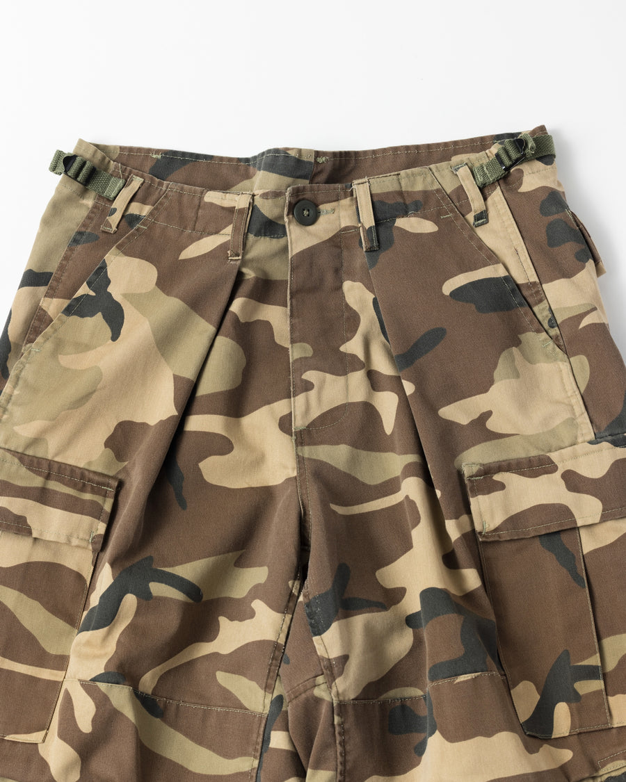 ANACHRONORM フェイデッド BDU カモショーツ ウッドランド | T/Cツイル 米軍BDUリメイク エイジング加工 フロントタック 速乾 日本製