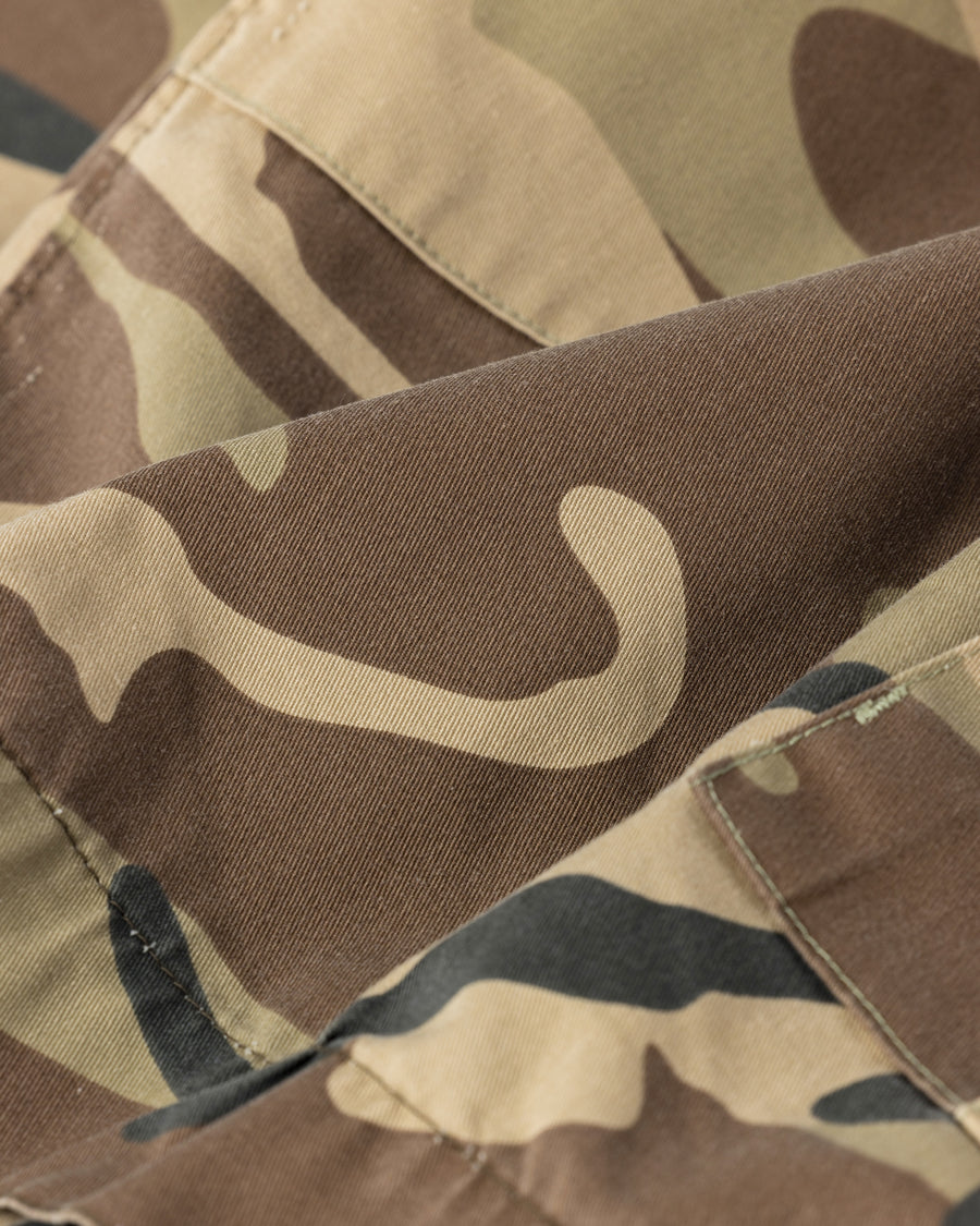 ANACHRONORM フェイデッド BDU カモショーツ ウッドランド | T/Cツイル 米軍BDUリメイク エイジング加工 フロントタック 速乾 日本製