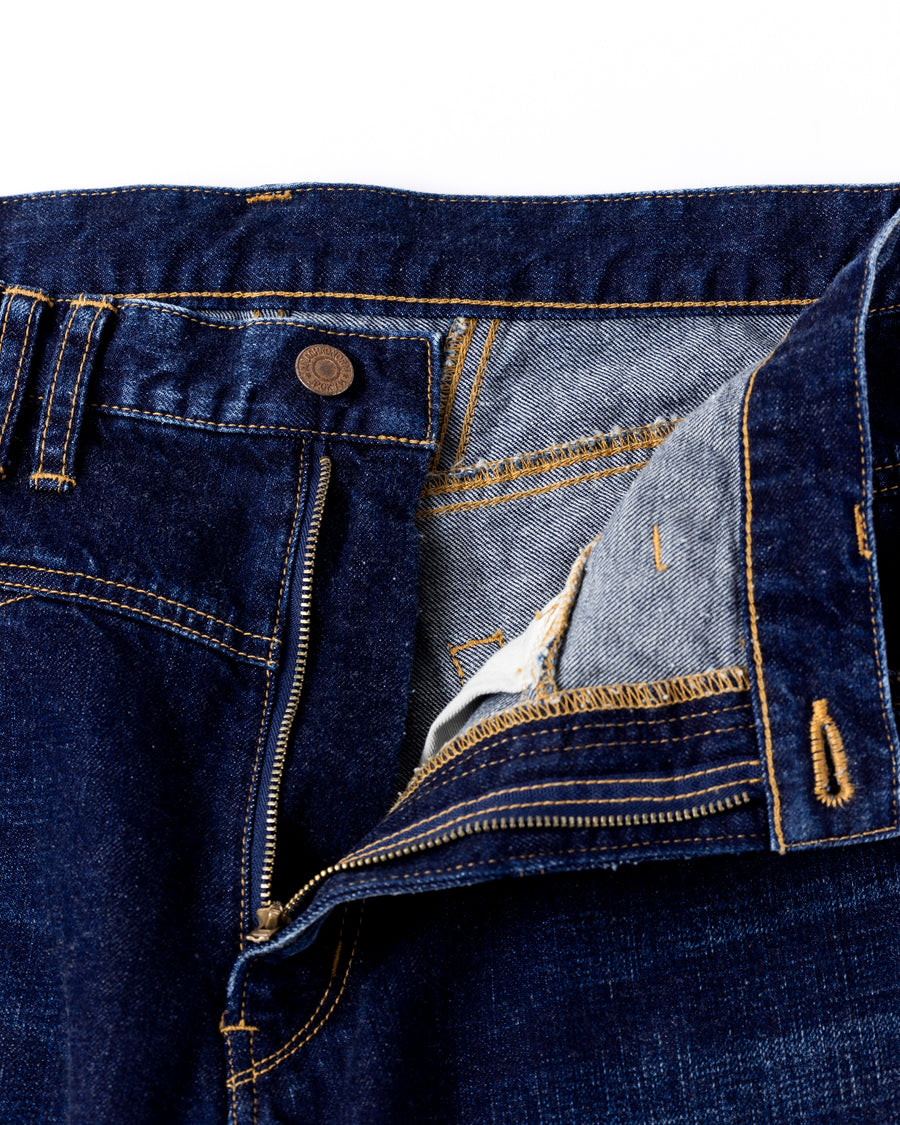 ANACHRONORM フロントヨーク デニムショーツ インディゴ | 12oz ムラ糸デニム エイジング加工 アタリ ストリート 日本製