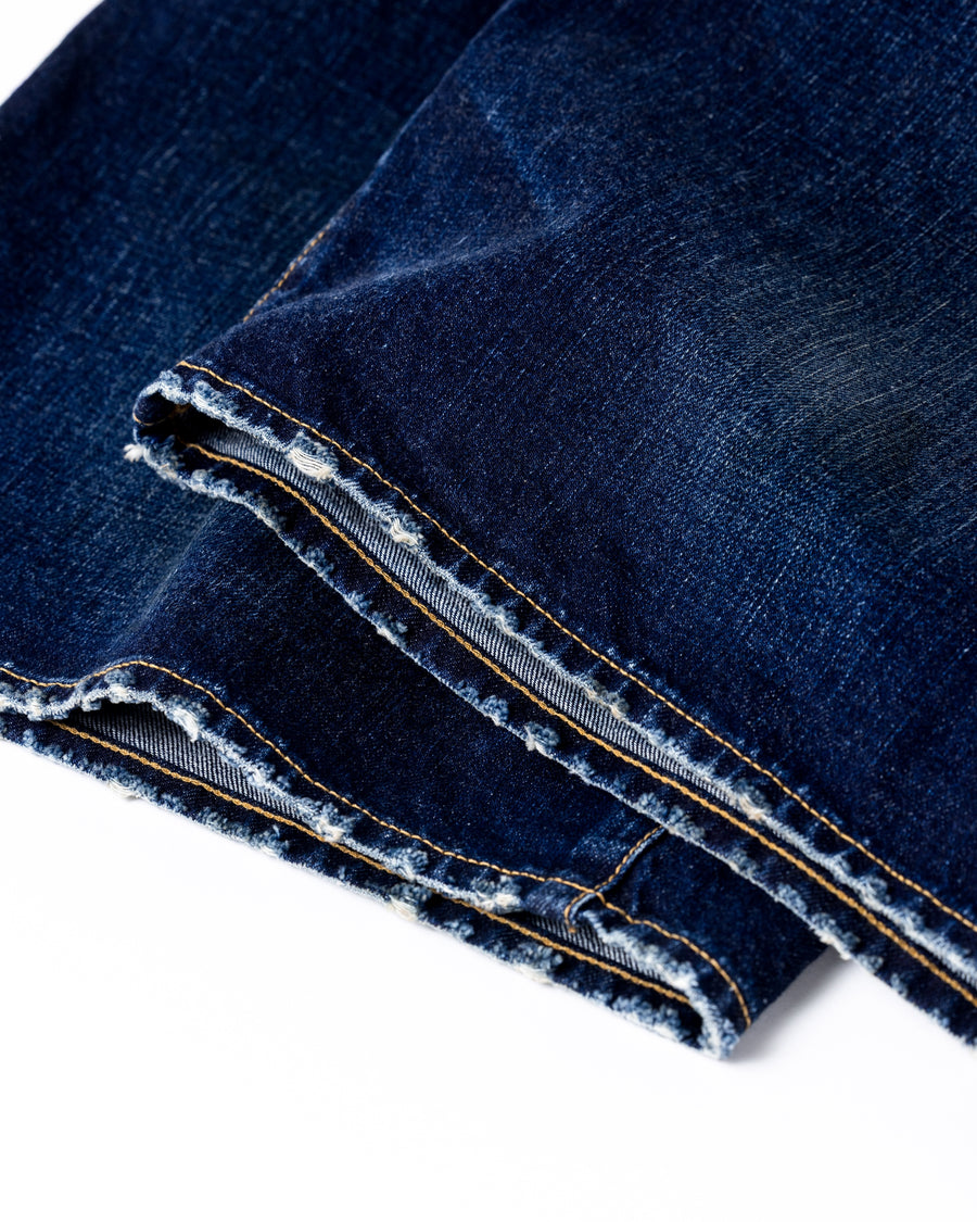ANACHRONORM フロントヨーク デニムショーツ インディゴ | 12oz ムラ糸デニム エイジング加工 アタリ ストリート 日本製