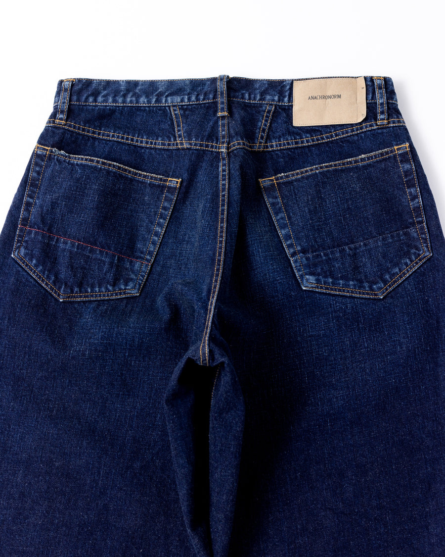 ANACHRONORM フロントヨーク デニムショーツ インディゴ | 12oz ムラ糸デニム エイジング加工 アタリ ストリート 日本製