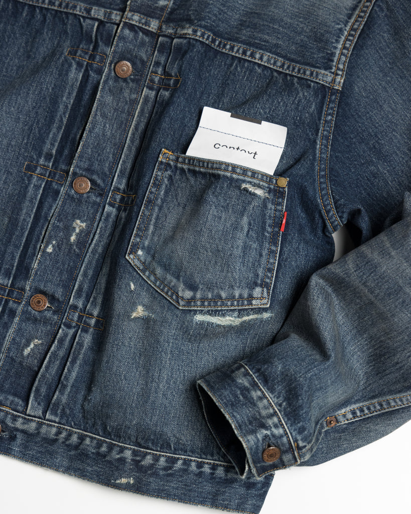 CONTEXT-005 FRONT TUCK DENIM JACKET <  5 colors >