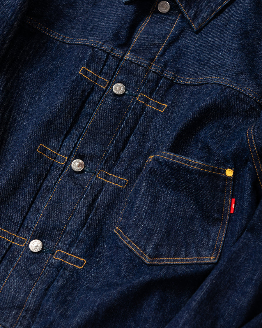 ANACHRONORM フロントタック デニムジャケット インディゴ ワンウォッシュ | 12.5oz セルビッチデニム 70502XX 1stタイプ 日本製