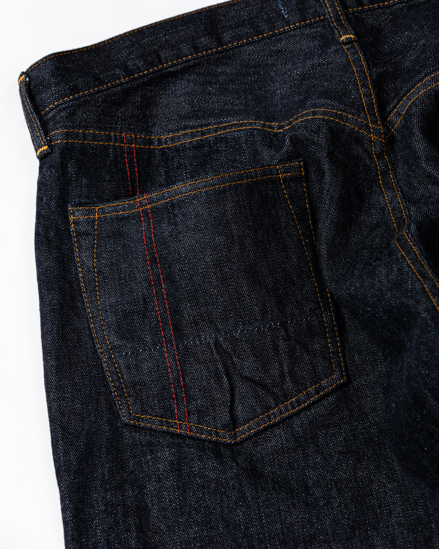 ANACHRONORM レギュラーテーパード 5Pパンツ インディゴ ワンウォッシュ | 12.5oz セルビッチデニム テーパードシルエット 日本製