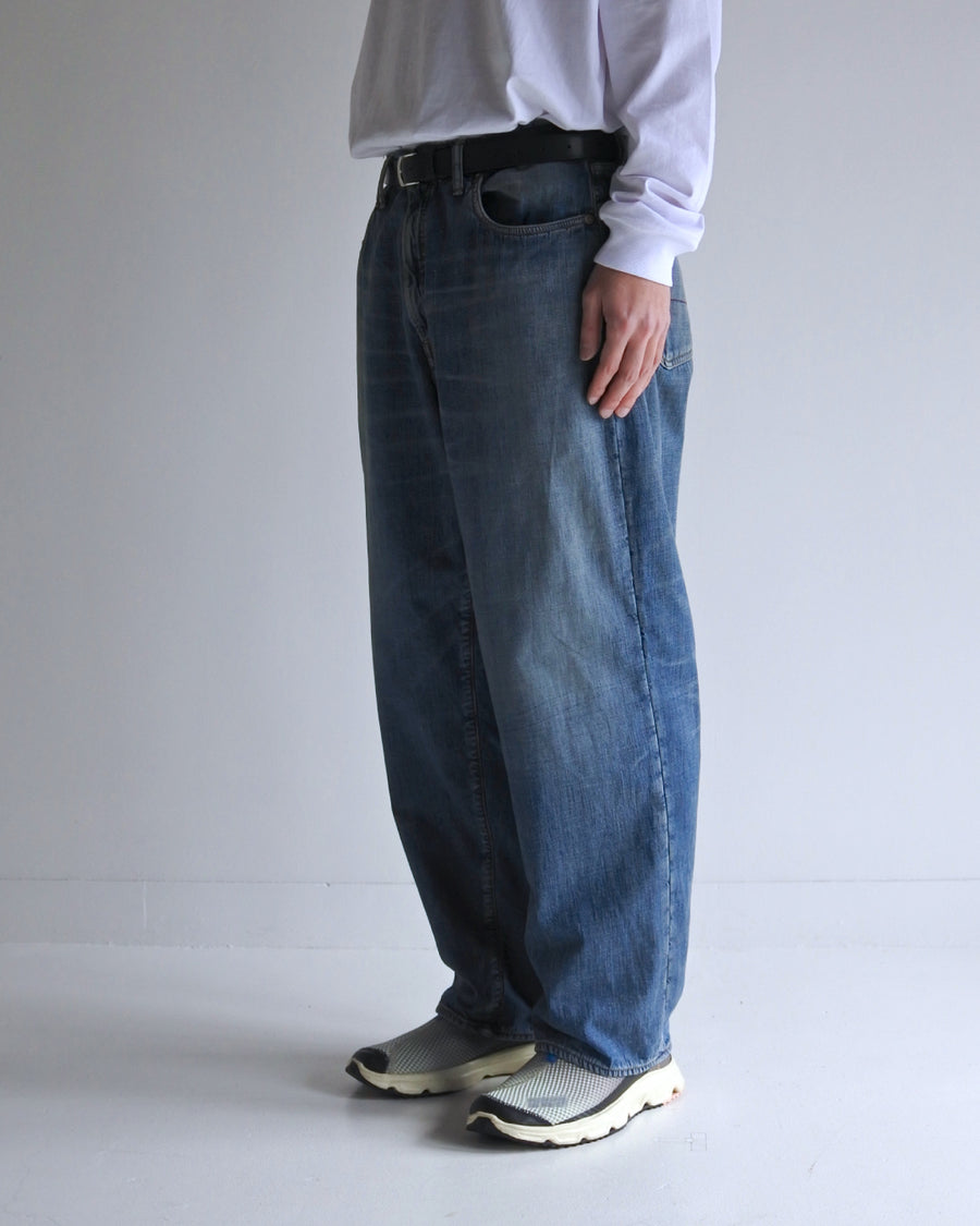AN333-W CHEAK COMBI DENIM 5P PANTS INDIGO(AGING)